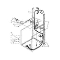 Whirlpool WGT4027EW0 dryer support and washer harness parts diagram