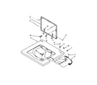 Whirlpool WGT4027EW0 washer top and lid parts diagram