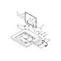 Whirlpool WGT4027EW0 washer top and lid parts diagram