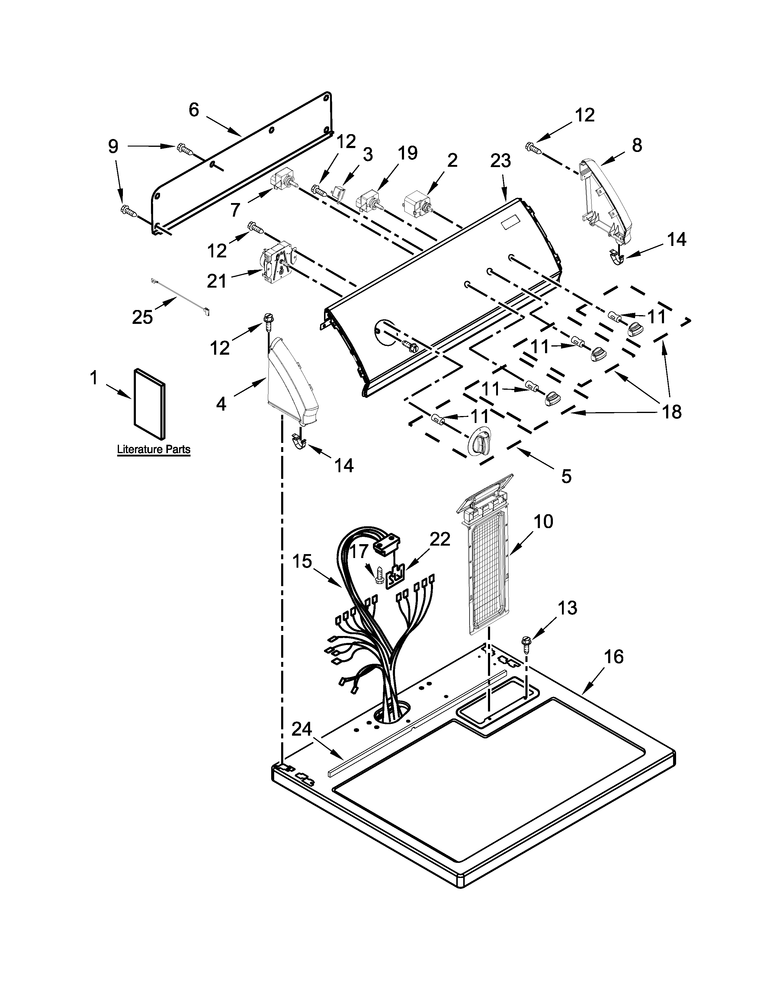 Top and console parts