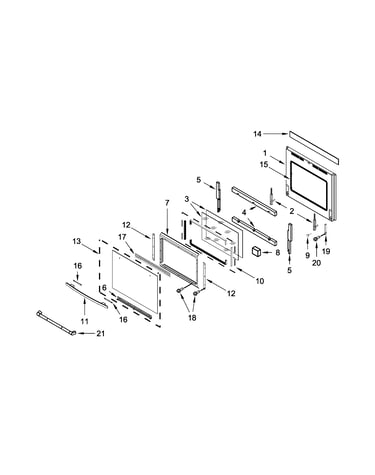 Oven door parts