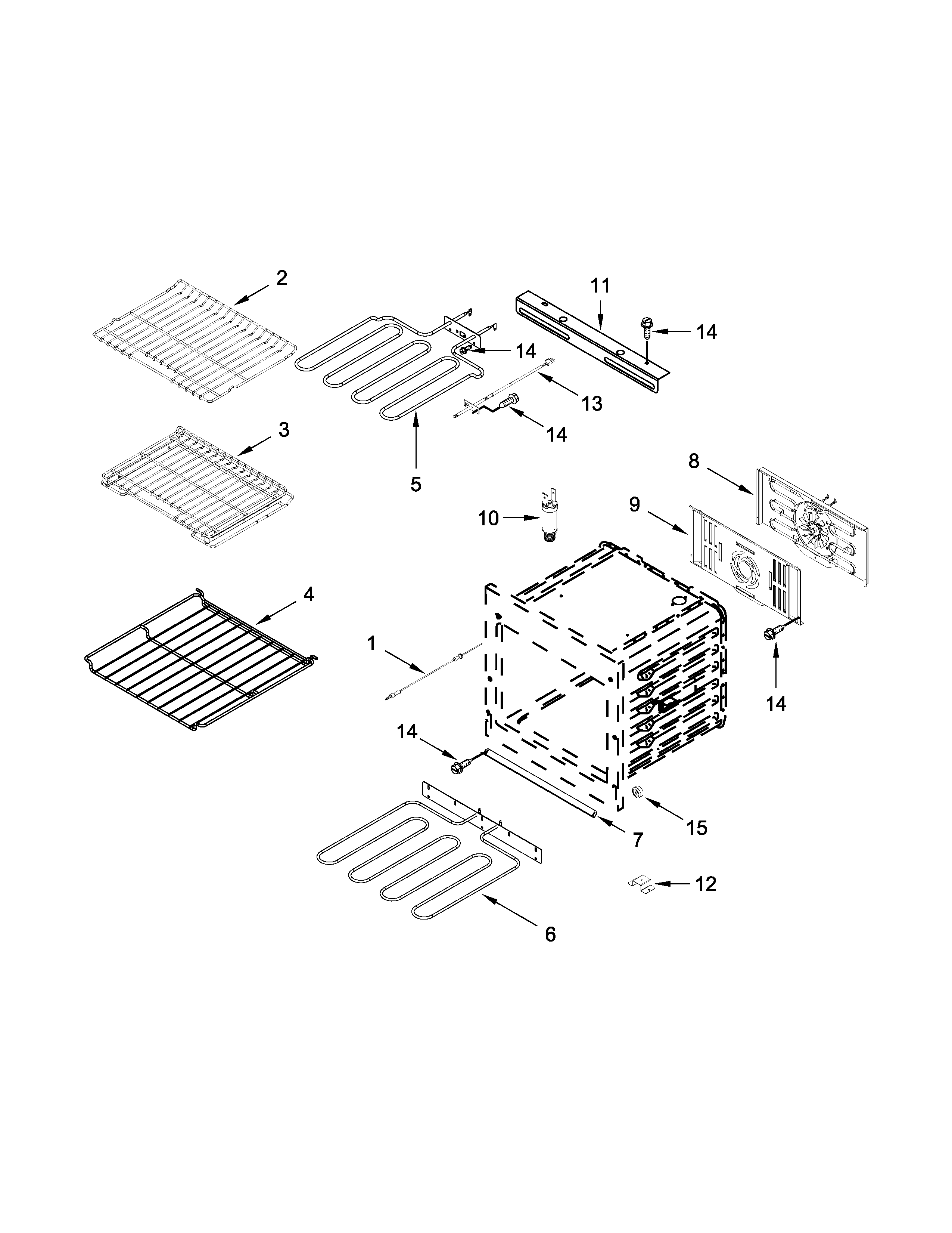 Internal oven parts