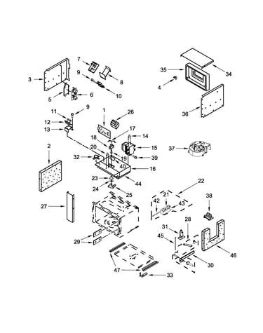 Cabinet and stirrer parts