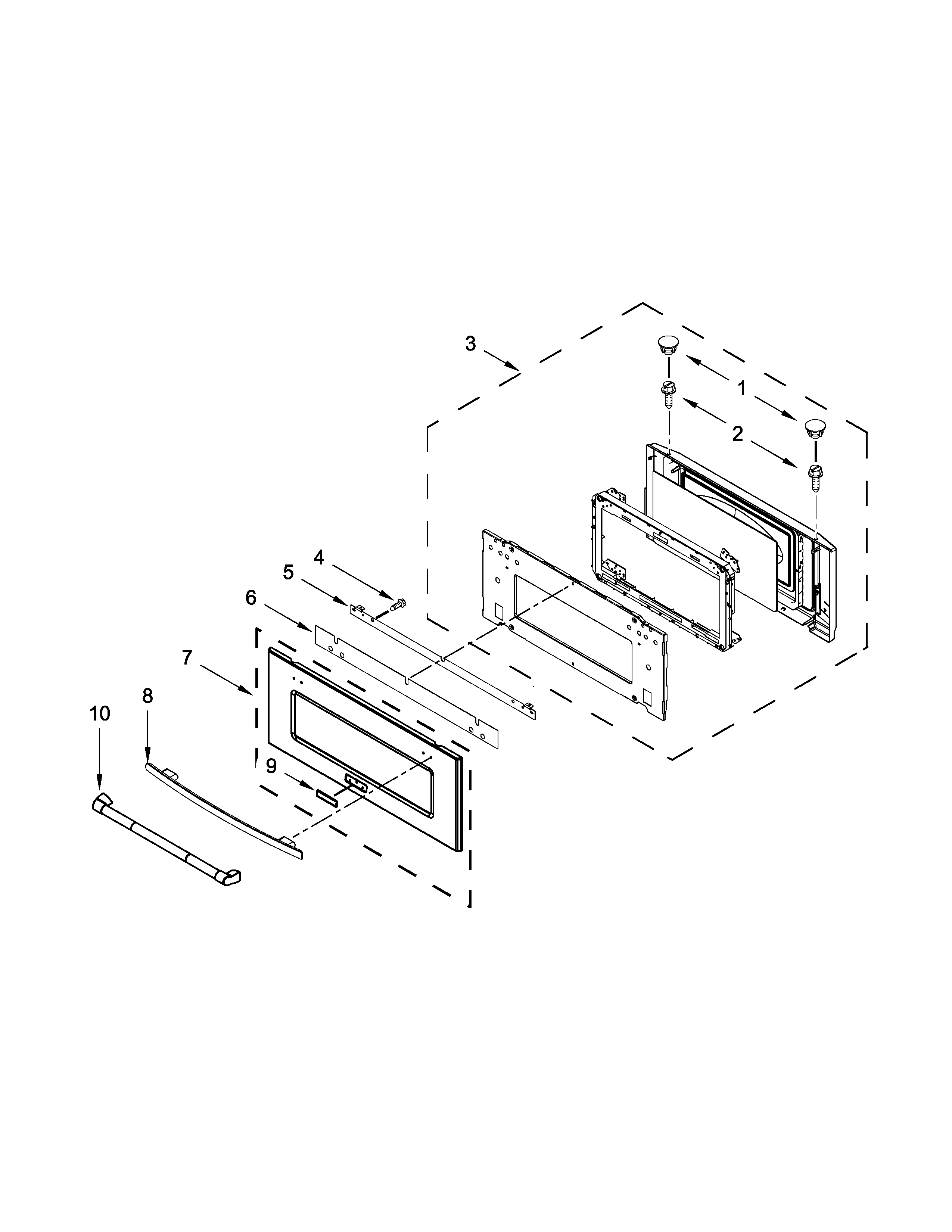 Microwave door parts
