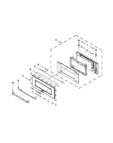 Microwave door parts