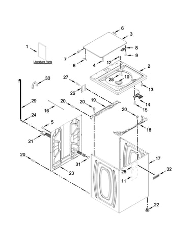 Top and cabinet parts