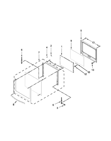 Oven door parts