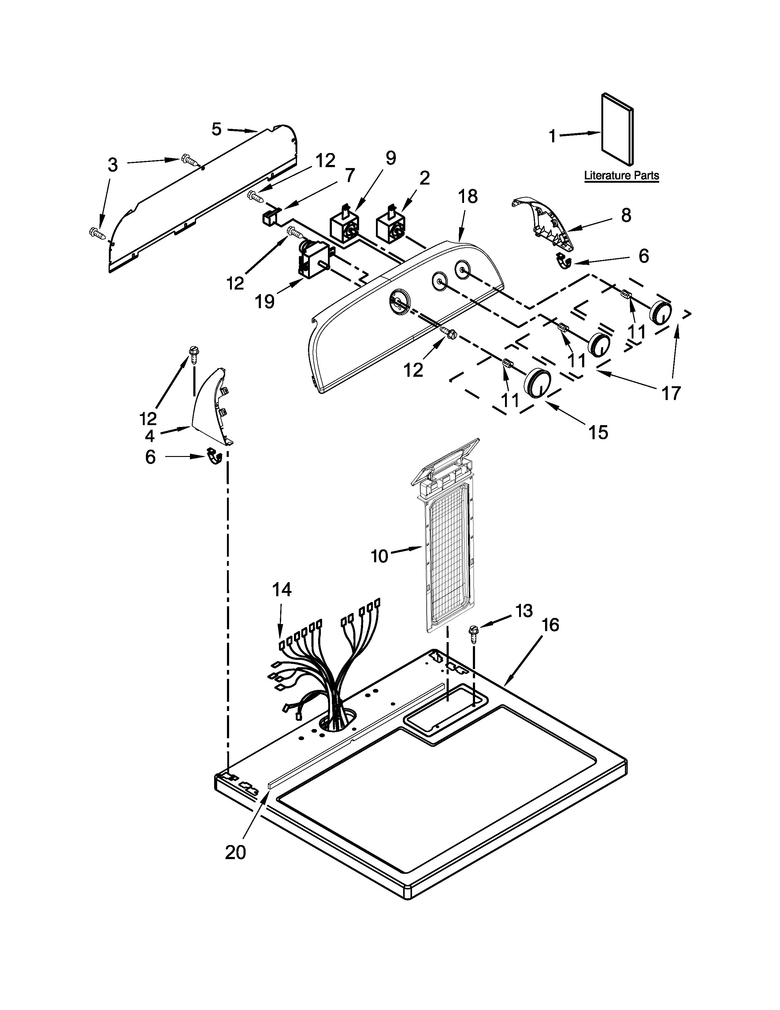 Top and console parts
