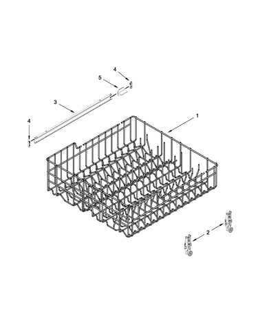 Upper rack and track parts