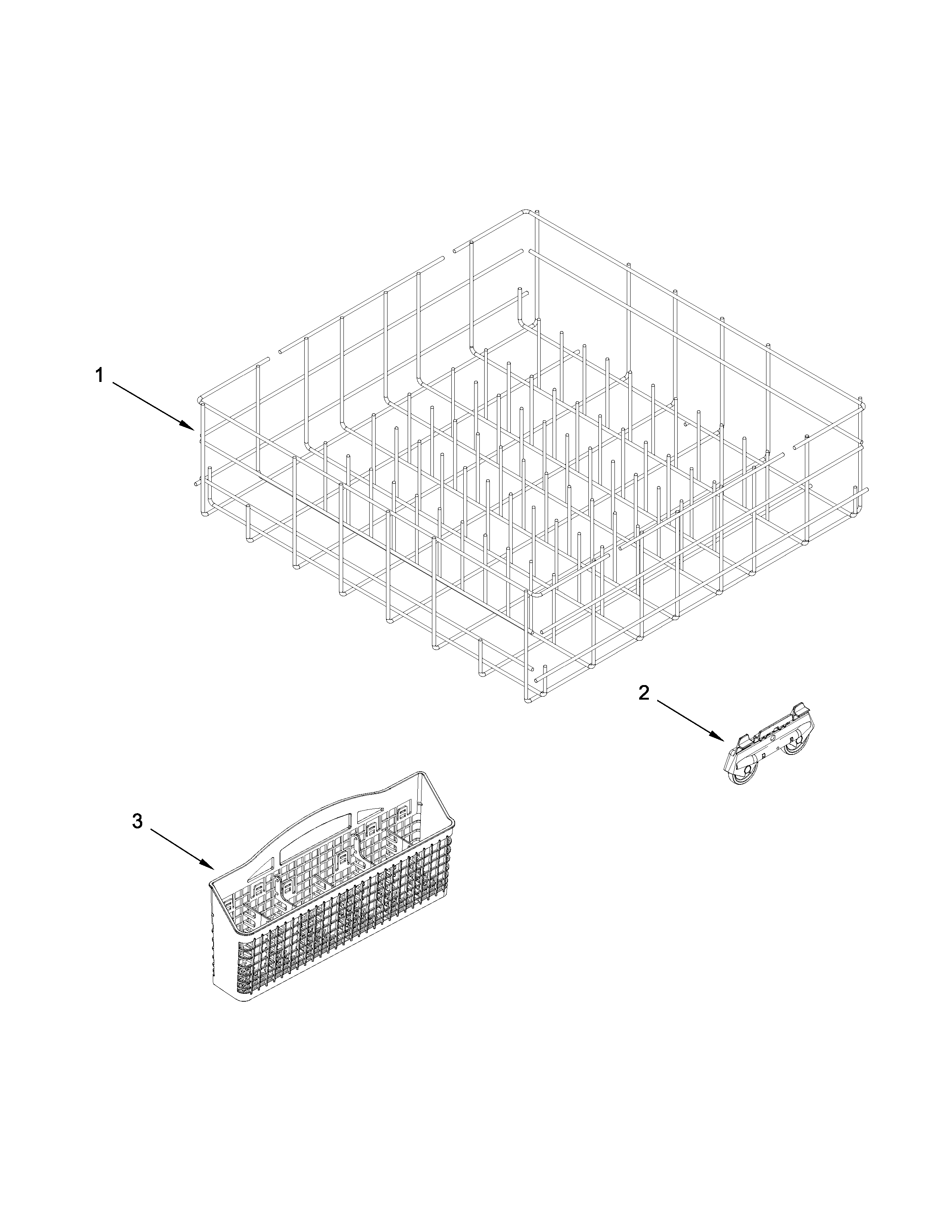 Lower rack parts