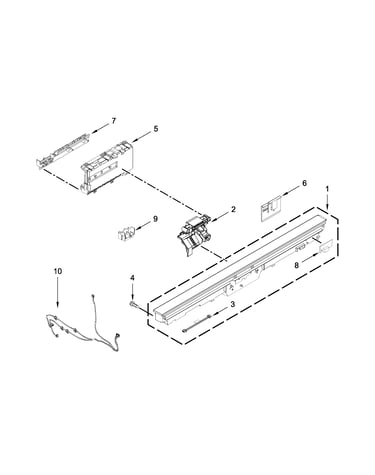 Control panel and latch parts