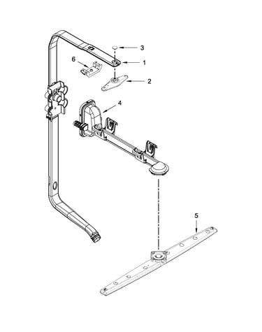 Upper wash and rinse parts