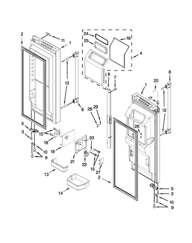 Refrigerator door parts