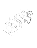 Upper oven door parts