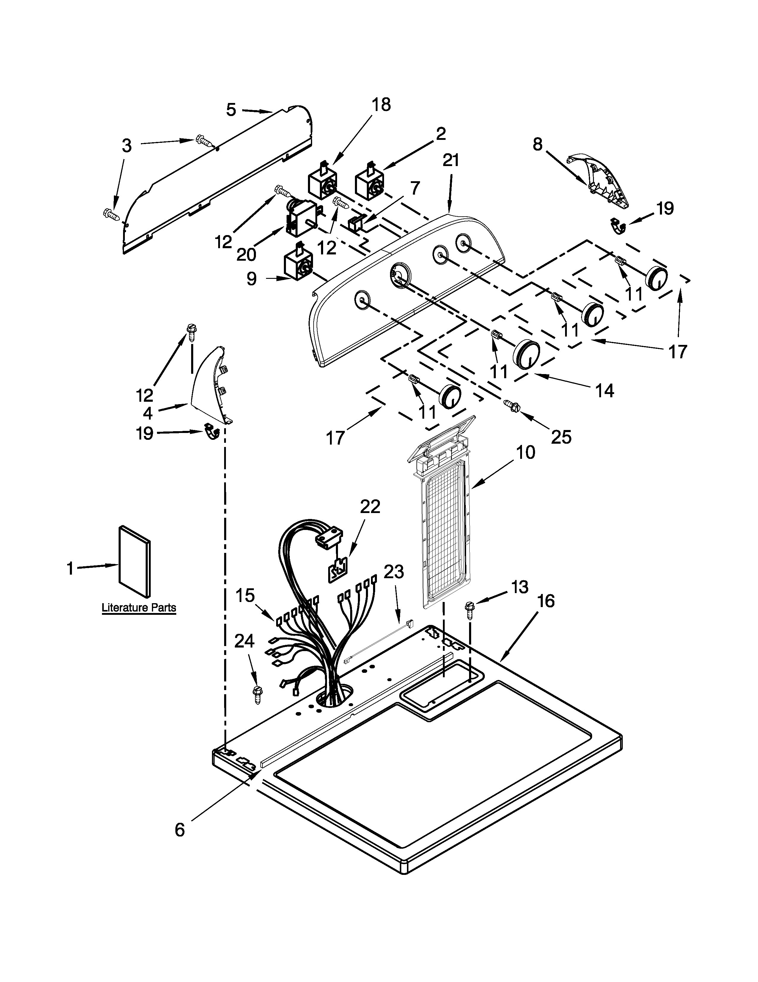 Top and console parts