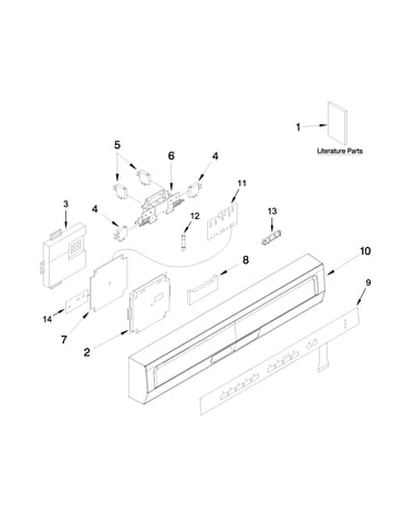 Control panel and latch parts
