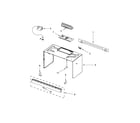 Whirlpool WMH31017AB4 cabinet and installation parts diagram
