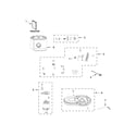 KitchenAid 5KVJ0332EMS1 motor and main assembly parts diagram