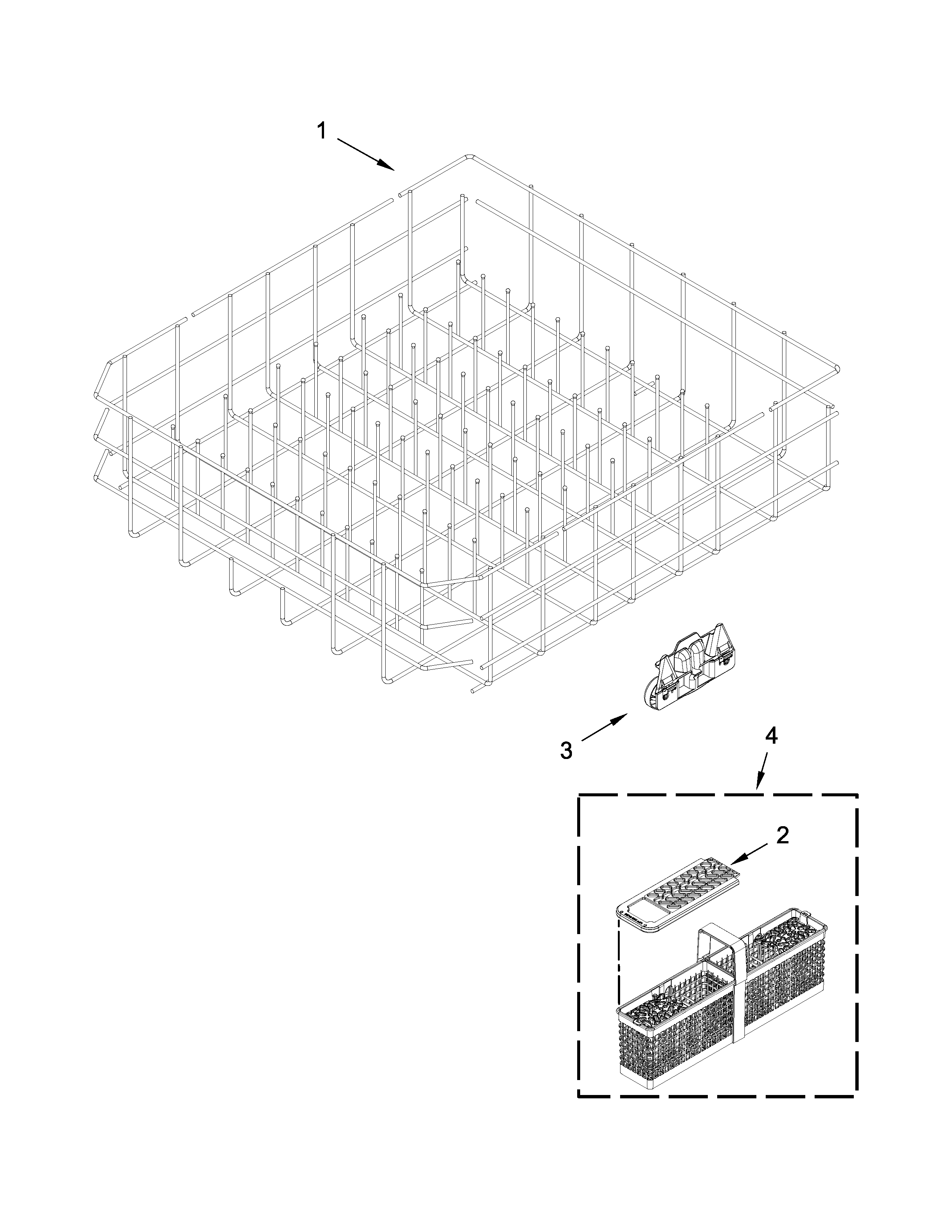 Lower rack parts