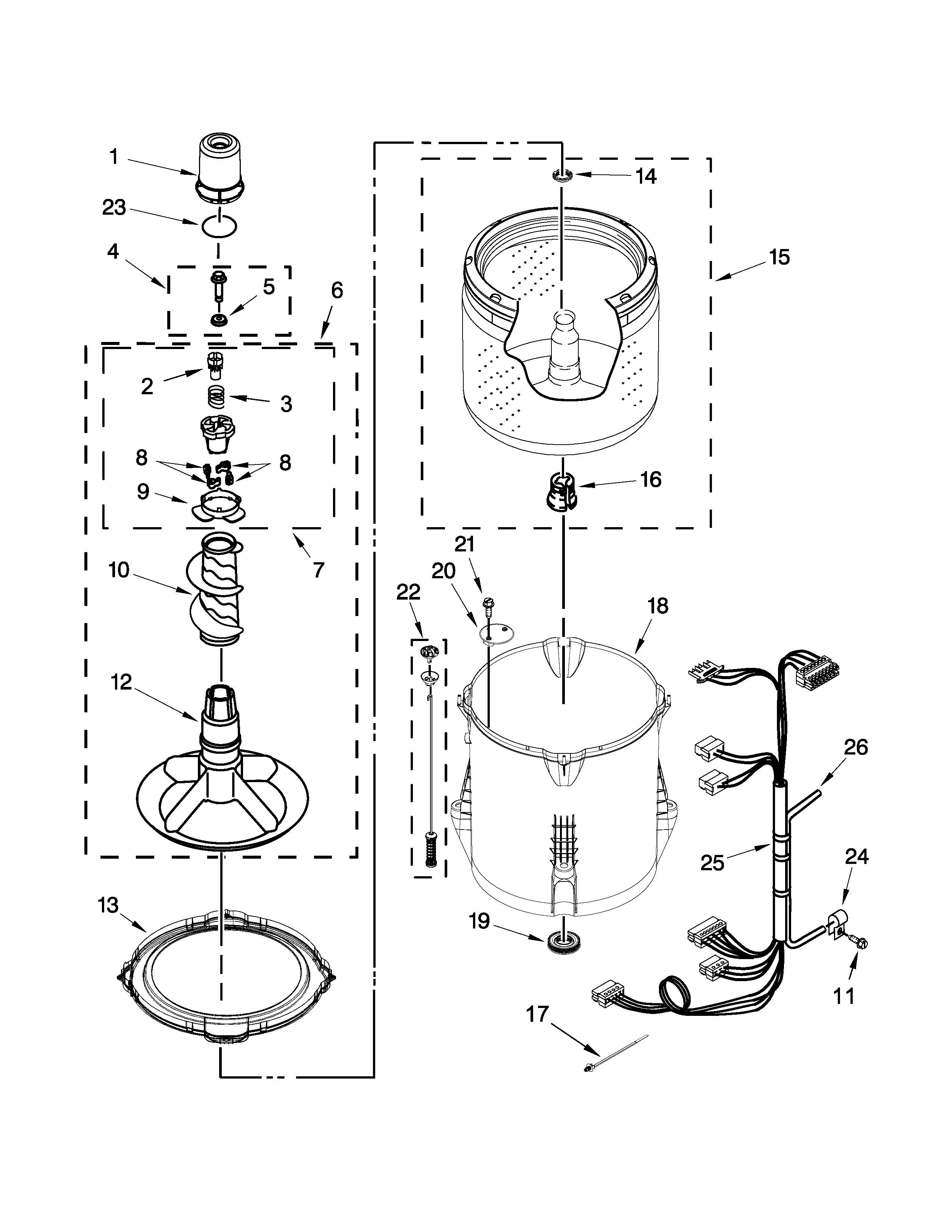 Basket and tub parts