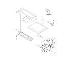 Whirlpool WED9500EW0 top and console parts diagram