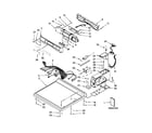 Whirlpool CGD9050AW1 top and console parts diagram