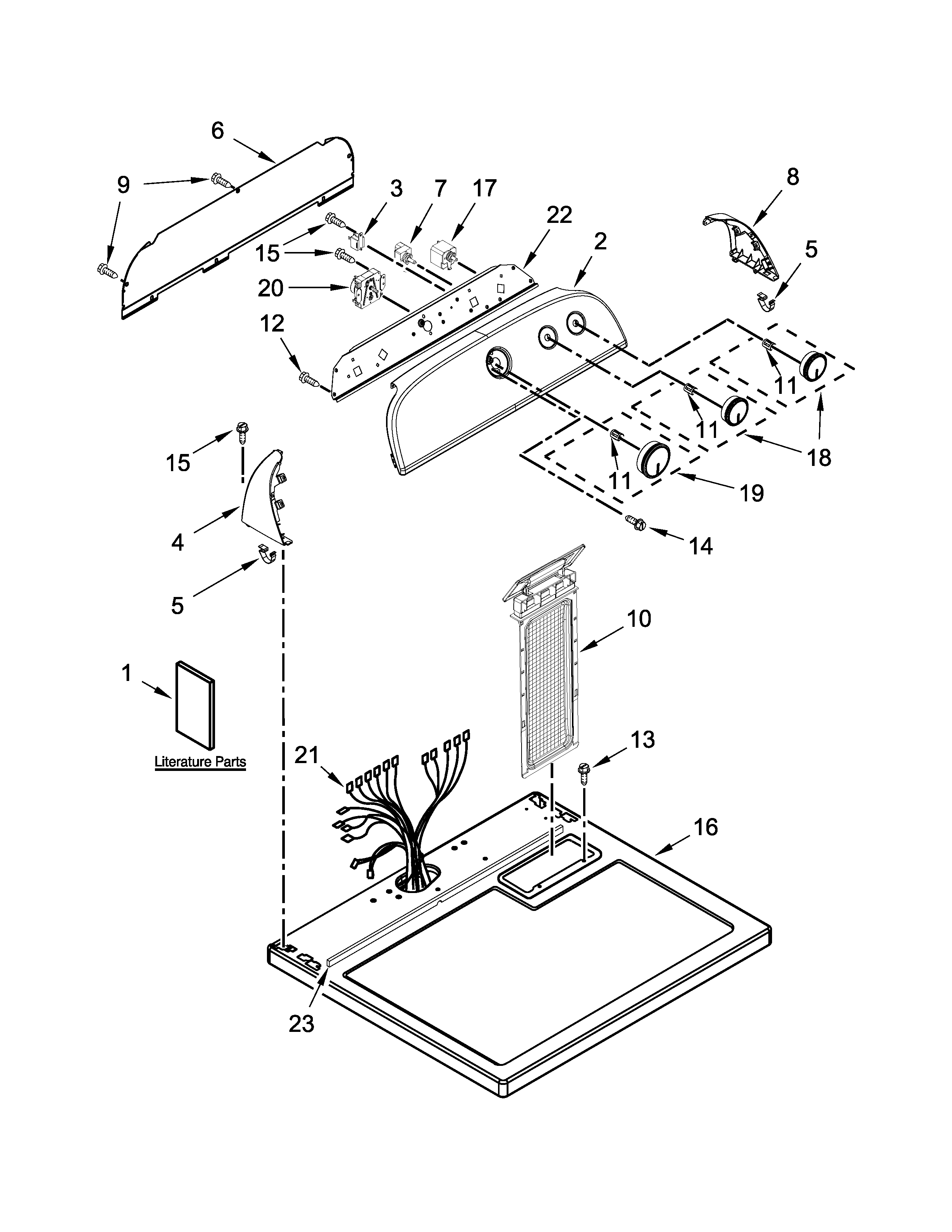 Top and console parts