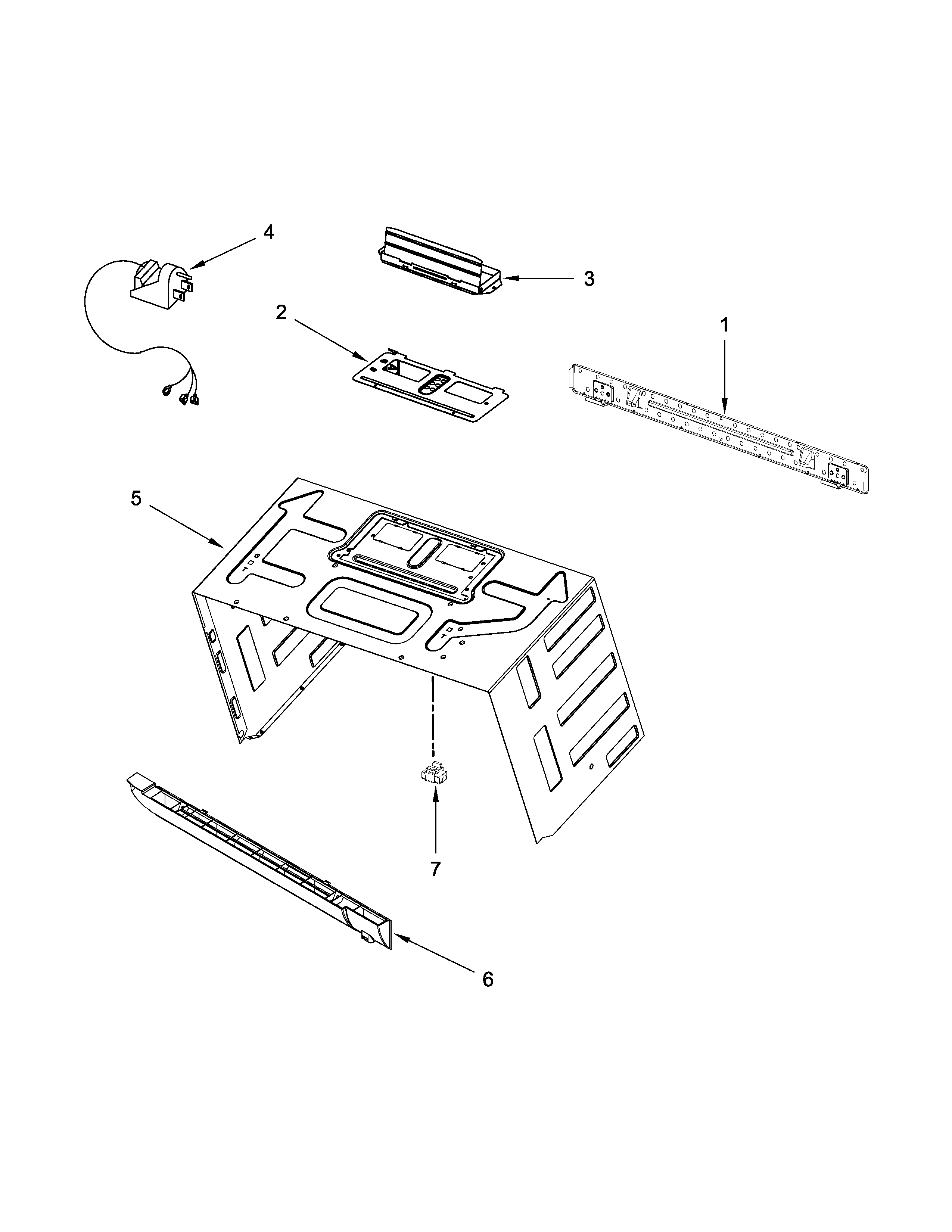 Cabinet and installation parts