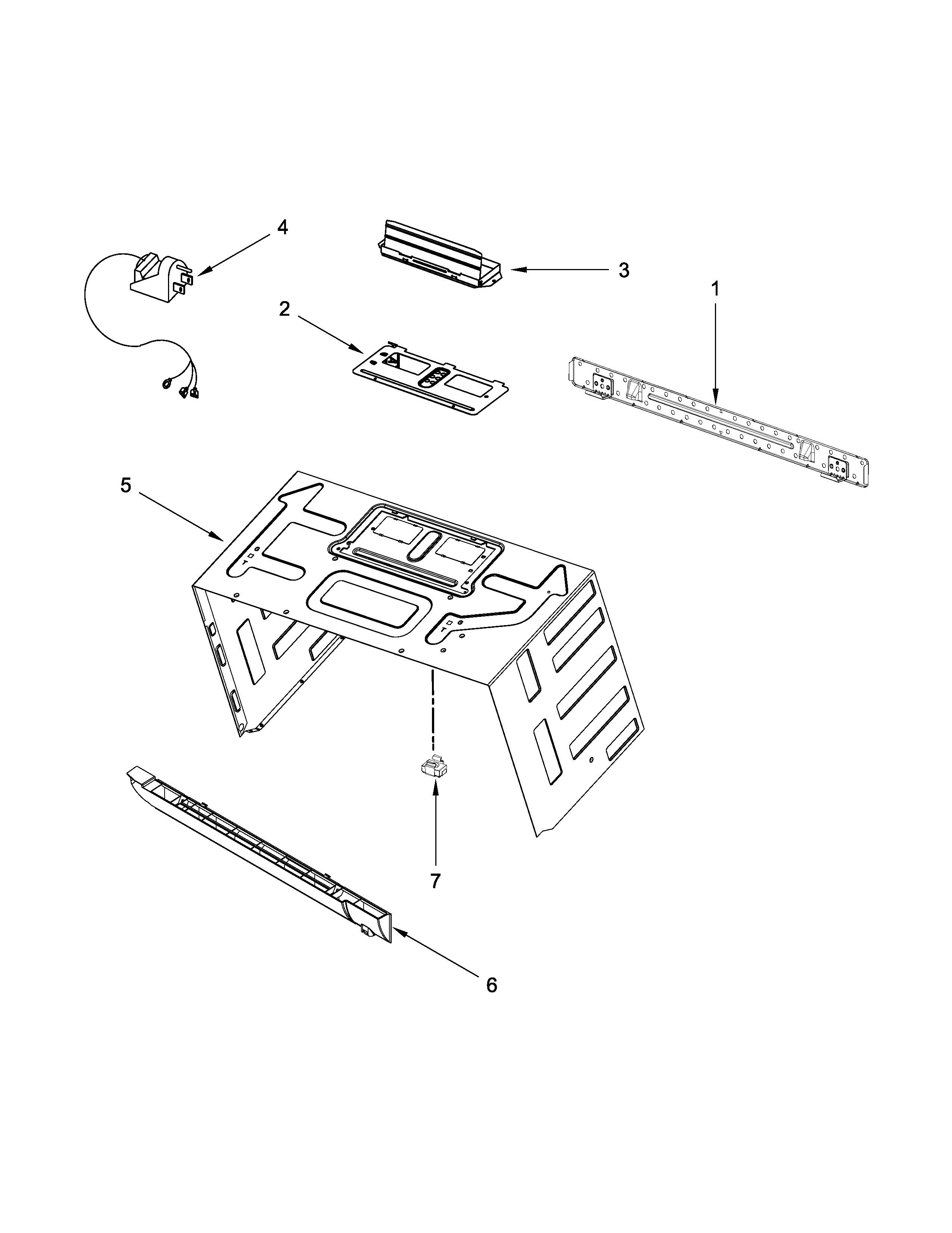 Cabinet and installation parts