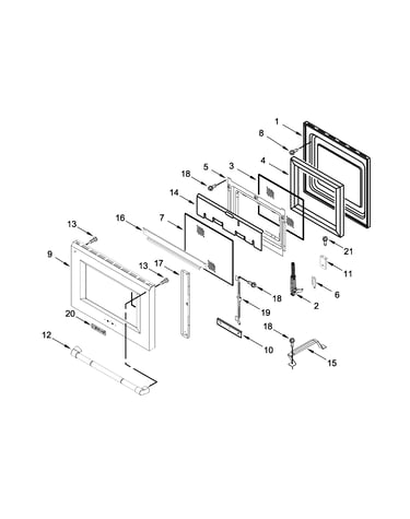 Oven door parts