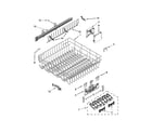 Whirlpool WDF760SADT0 upper rack and track parts diagram