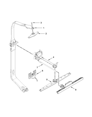 Upper wash and rinse parts