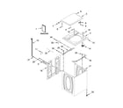 Whirlpool 7MWTW1500EM1 top and cabinet parts diagram