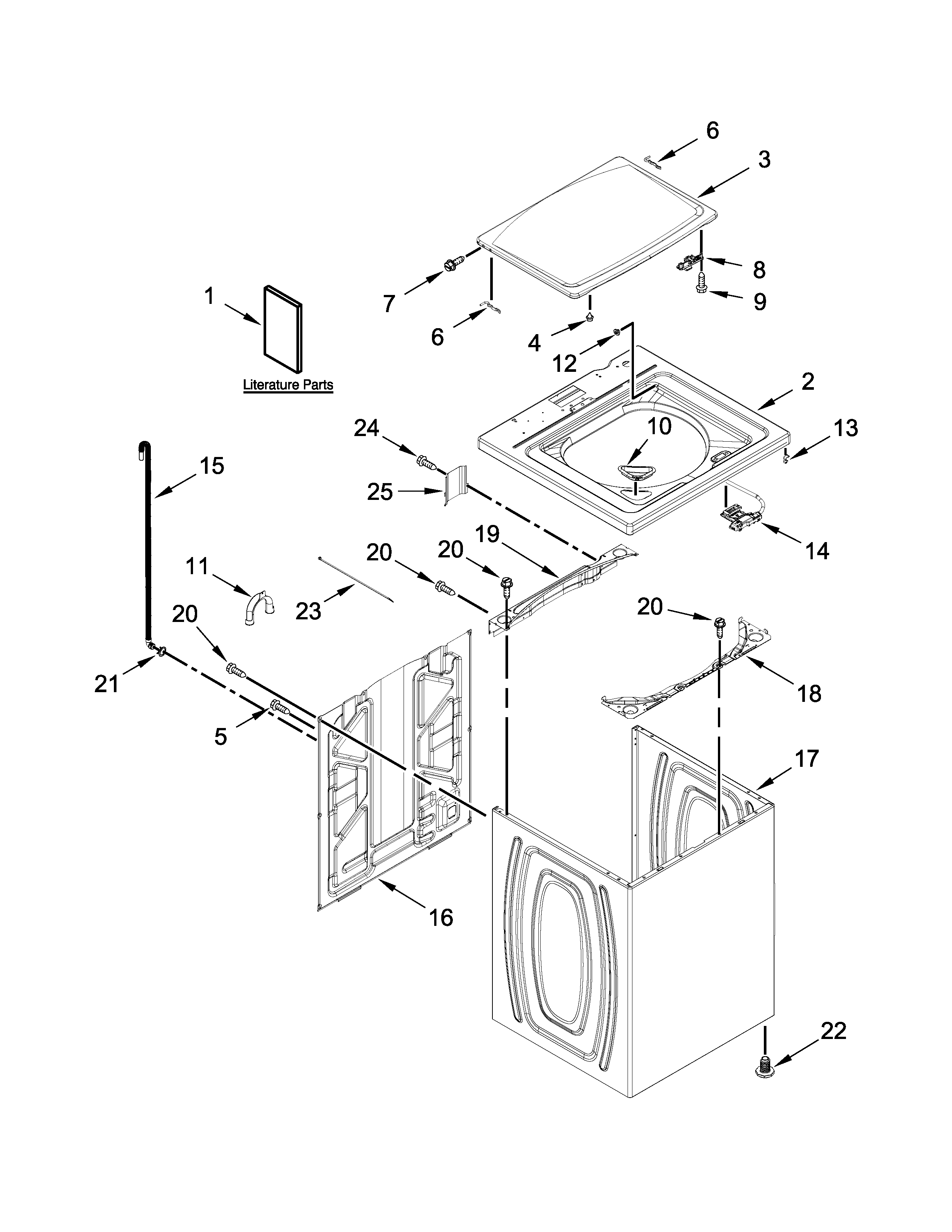 TOP AND CABINET PARTS