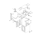 Whirlpool 7MWTW1805EM1 top and cabinet parts diagram