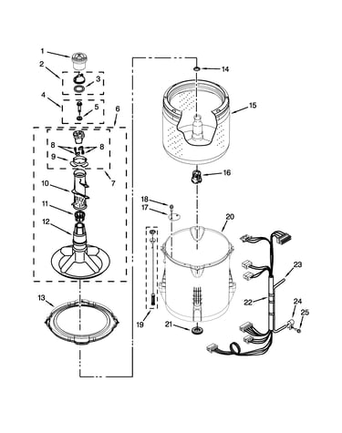 Basket and tub parts