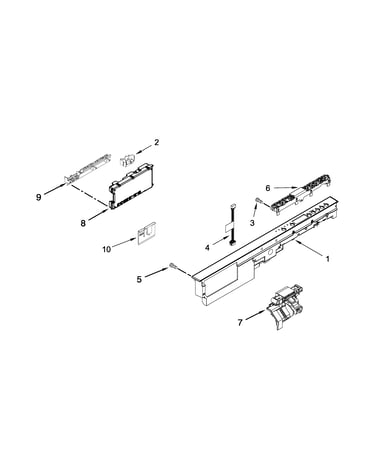 Control panel and latch parts