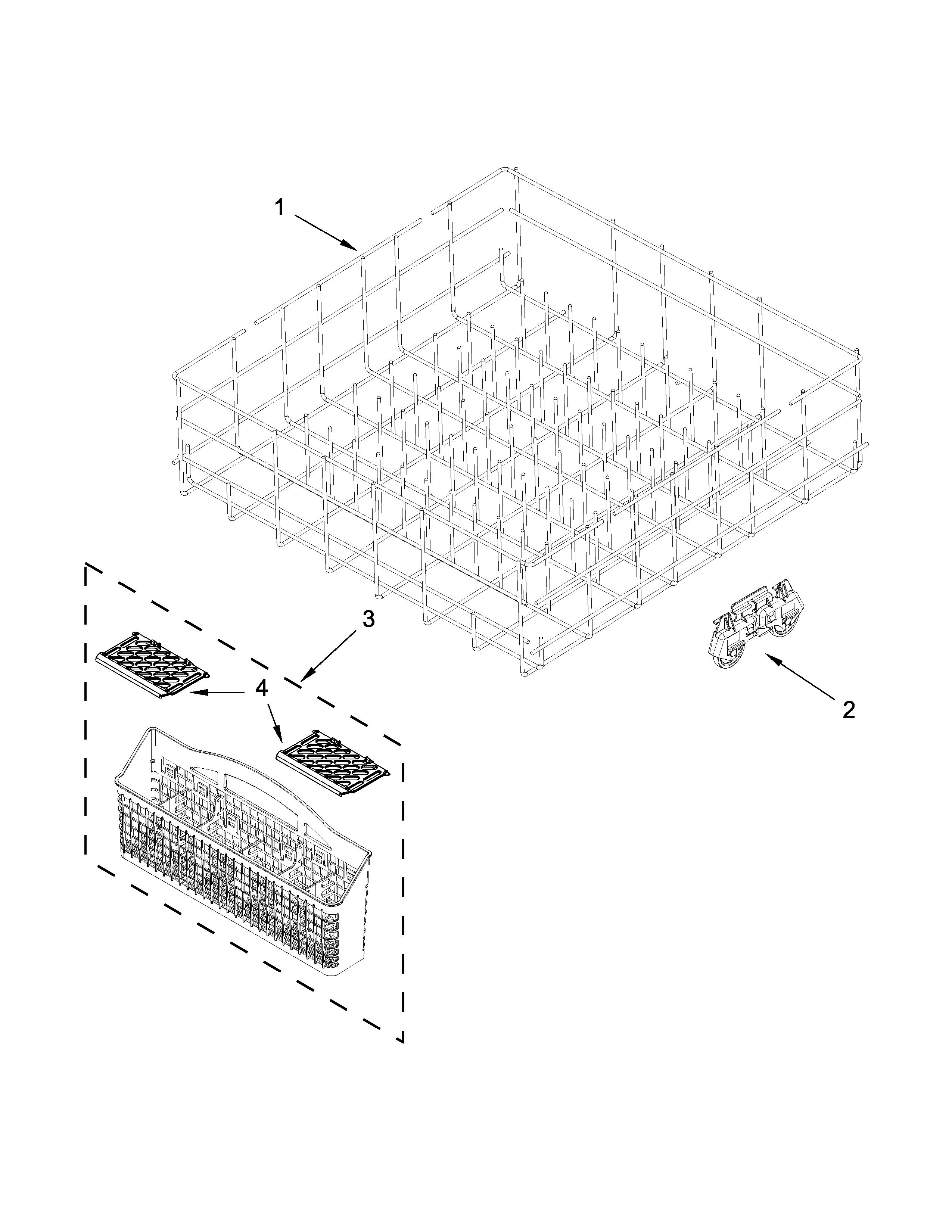 Lower rack parts