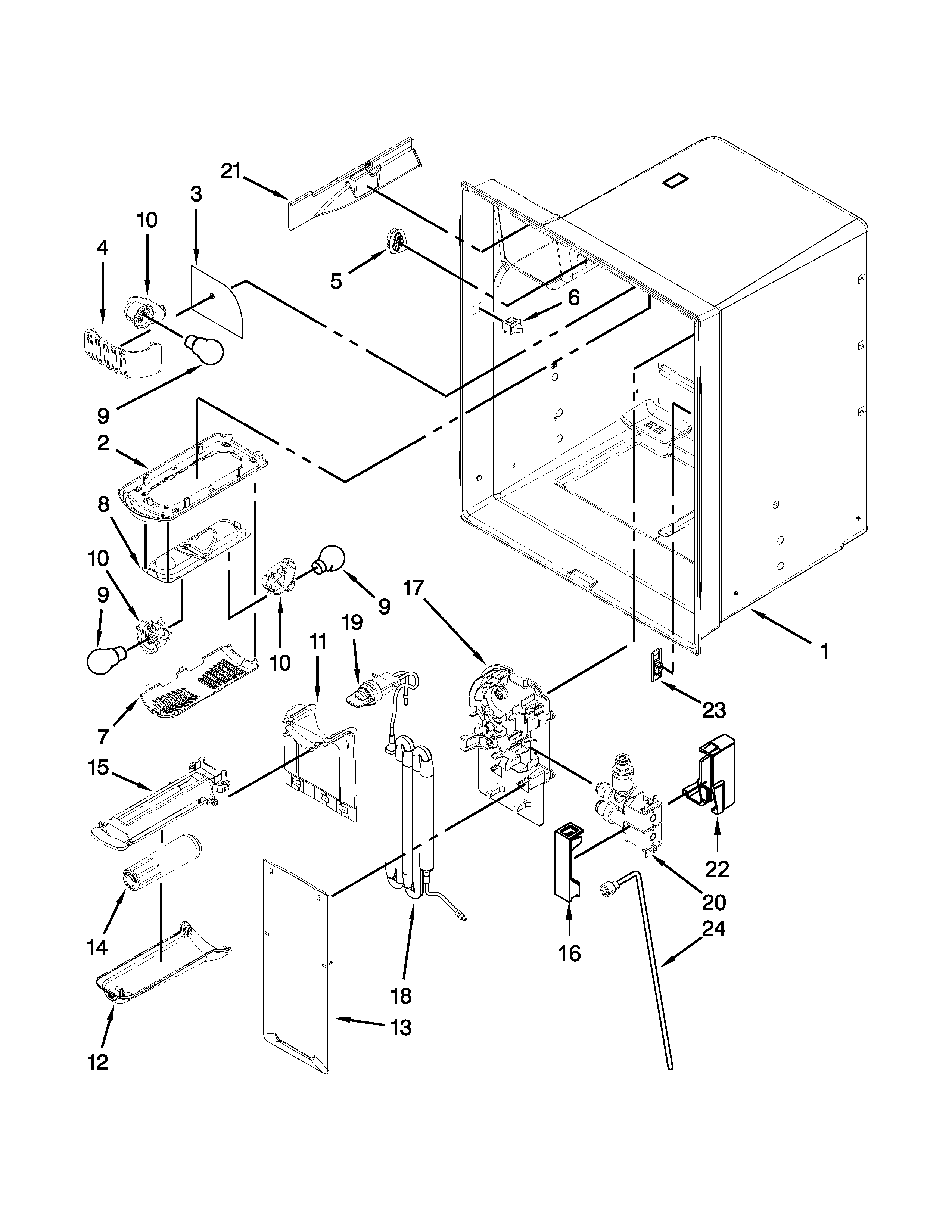 REFRIGERATOR LINER PARTS