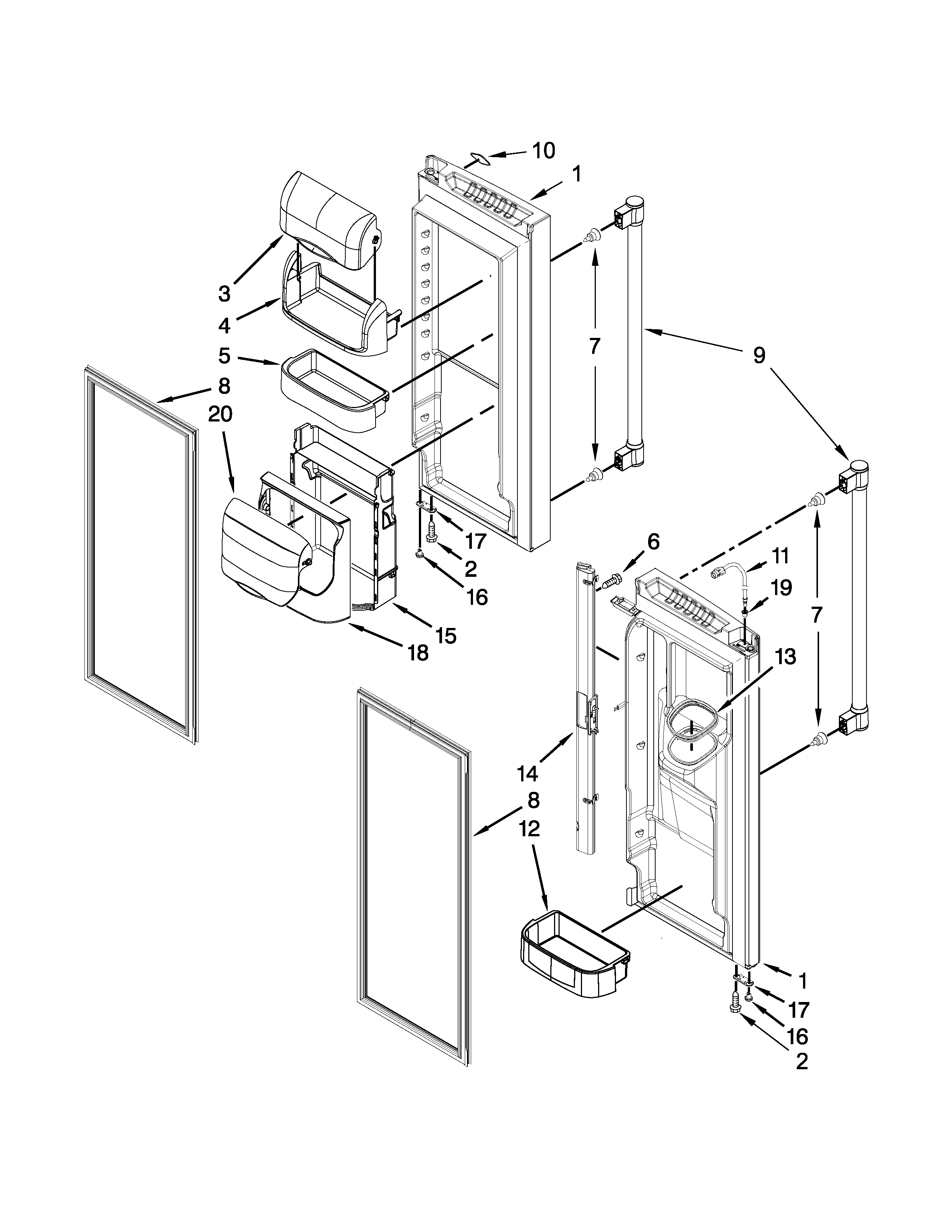 REFRIGERATOR DOOR PARTS