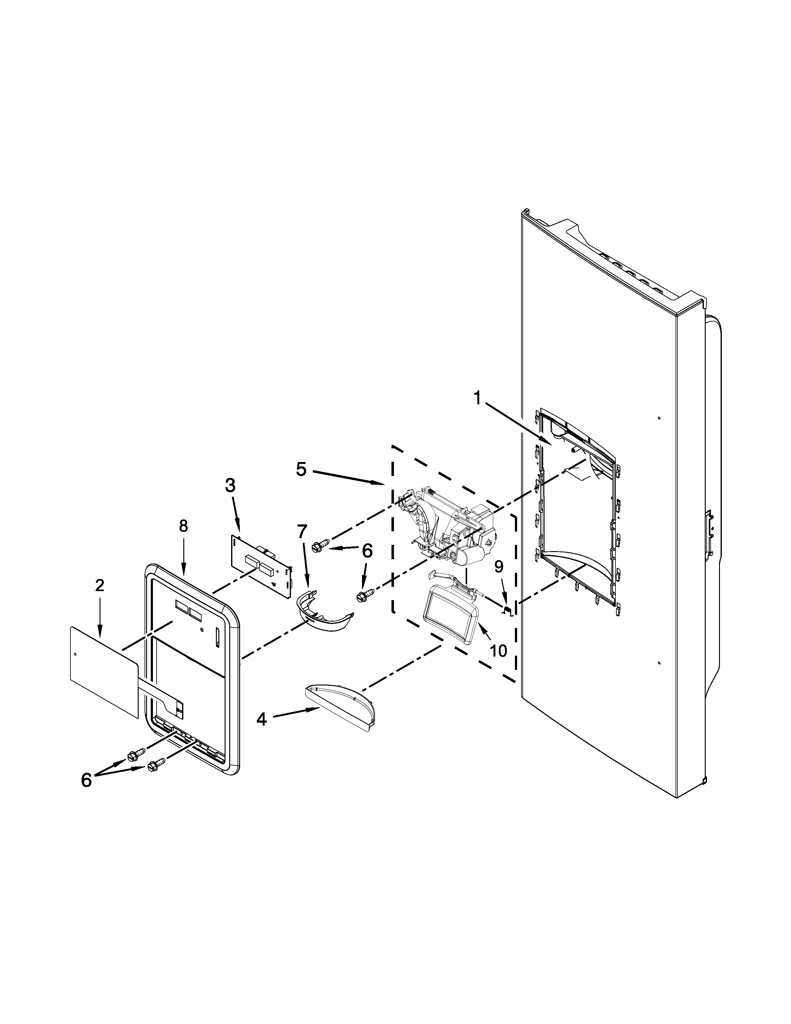DISPENSER FRONT PARTS