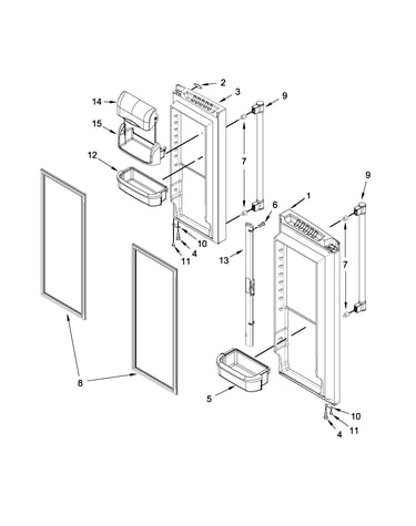 Refrigerator door parts