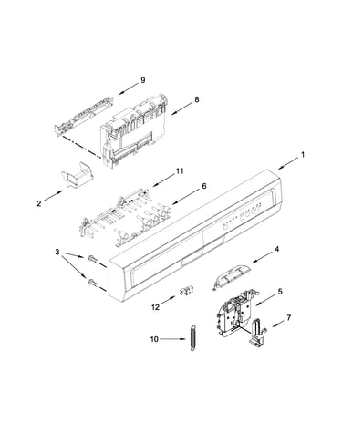 Control panel and latch parts