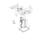 Maytag MGDC415EW2 top and console parts diagram