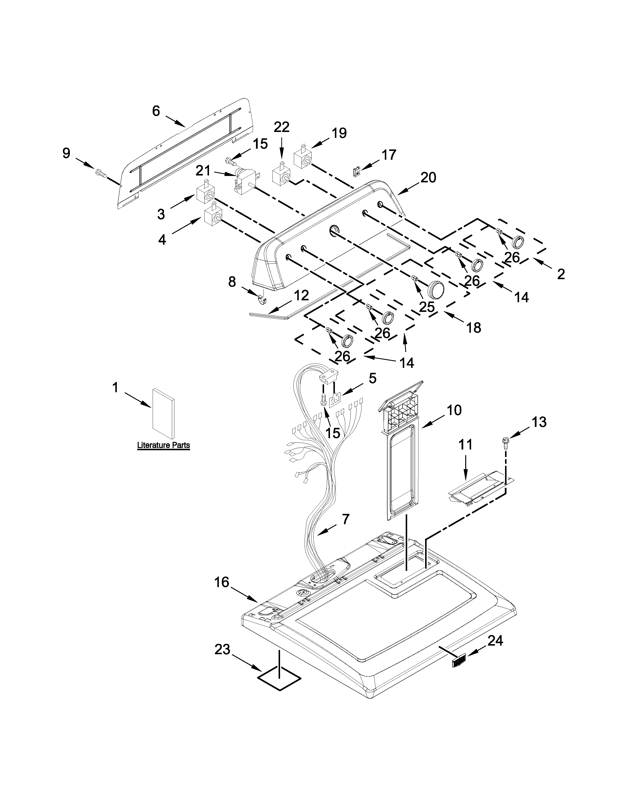 Top and console parts