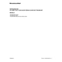 KitchenAid KFXS25RYBL2 cover sheet diagram