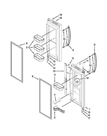 Refrigerator door parts