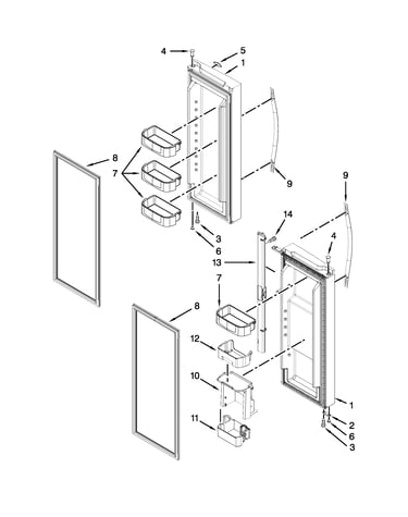 Refrigerator door