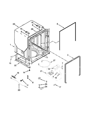 Tub and frame parts
