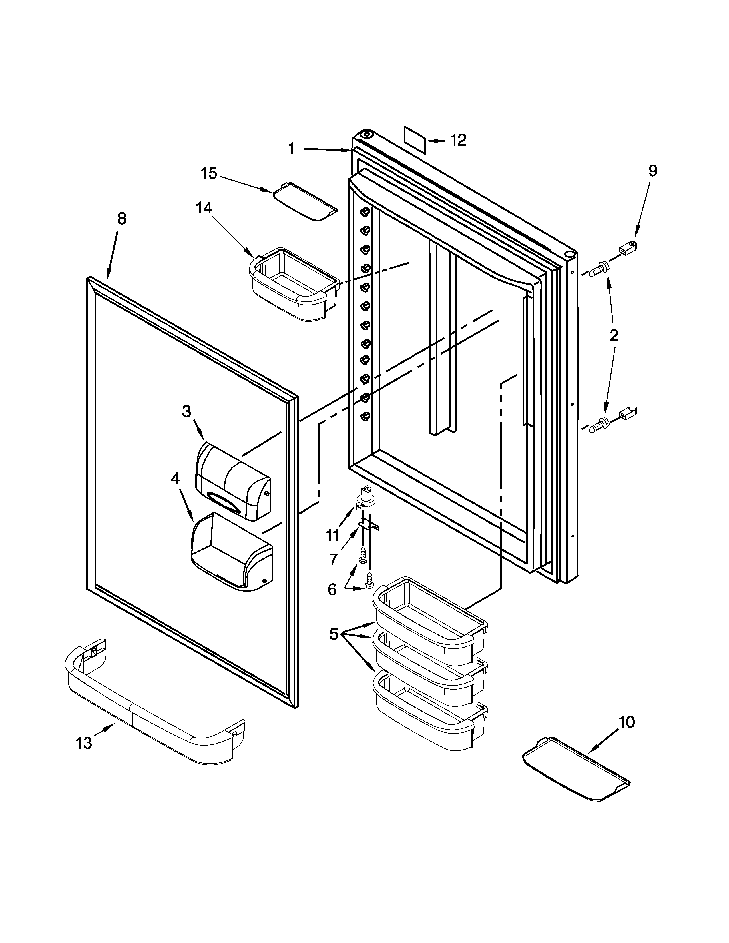 Refrigerator door parts
